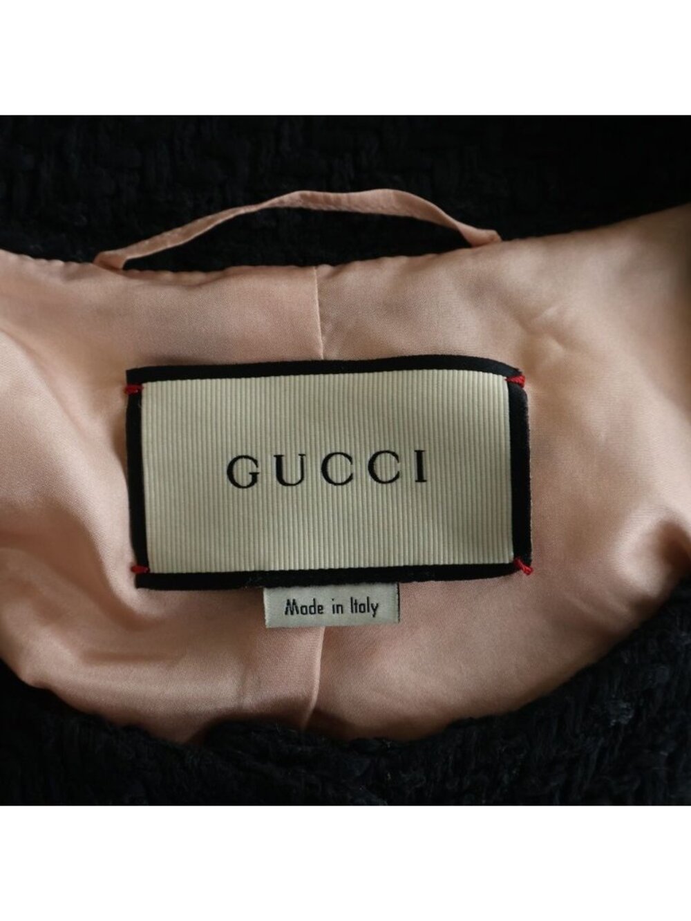 Gucci Michele Era Oversize Tweed Bomber Jacket Color Beige - Picture 7 of 8